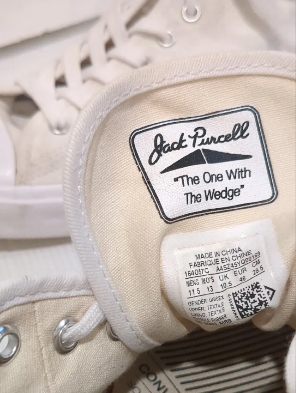 Converse x Jack Purcell Low Top White Canvas Sneakers Shoes